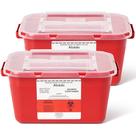 Recipiente para Objetos Cortantes Alcedo 3,8 Litros Kit com 2 Unidades Grau Médico