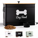 Recipiente para ração de cachorro HB Design Co. 15 lb hermético preto