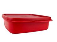 Recipiente Tupperware Basic Line com Divisórias Vermelha - 550ml
