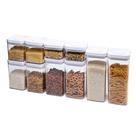 Recipientes de armazenamento de alimentos Amazon Basics Square de 10 peças