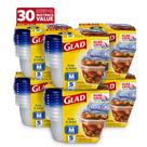 Recipientes de armazenamento de alimentos Glad Soup & Salad 700ml (pacote com 6)