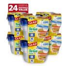 Recipientes de armazenamento de alimentos Glad To Go Medium 700 ml, pacote com 6