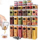 Recipientes de armazenamento de alimentos JUJOJB 68 PCS herméticos com tampas sem BPA