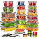 Recipientes de armazenamento de alimentos KEMETHY 52 unidades herméticas sem BPA