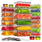 Recipientes de armazenamento de alimentos KEMETHY, herméticos, 48 unidades com tampas, sem BPA