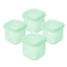 Recipientes de armazenamento de alimentos Olababy Clear Sense Silicone 120 ml, 4 unidades