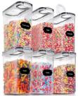 Recipientes de Armazenamento de Alimentos PRAKI 4L (6 Peças) - Hertight Cereal Black
