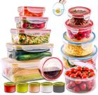 Recipientes de armazenamento de alimentos RFAQK 28 unidades com tampas herméticas 85 ml-1,2 L