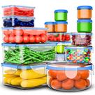Recipientes de armazenamento de alimentos RockBerry 2.5L, conjunto de 32 com tampas