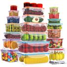Recipientes de armazenamento de alimentos RockBerry 46 PCS herméticos 100% à prova de vazamentos