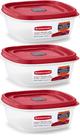 Recipientes de Armazenamento de Alimentos Rubbermaid Easy Find Lid - 1,2L (Pacote com 3) Recipientes de Armazenamento de Alimentos Rubbermaid Easy Find Lid - 1,2L (Pacote com 3)
