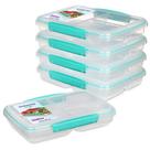 Recipientes de armazenamento de alimentos Sistema de 5 peças de 820 ml com 3 compartimentos