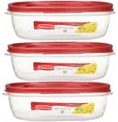 Recipientes de armazenamento de alimentos Utensiliux Rubbermaid 9 xícaras e 7 peças
