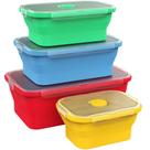 Recipientes de armazenamento de alimentos Vremi Silicone Set 4 com tampas