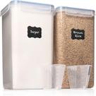 Recipientes de armazenamento de alimentos WHITE FEATHER SUPPLIES 6,5 L x 2 Recipientes de armazenamento de alimentos WHITE FEATHER SUPPLIES 6,5 L x 2