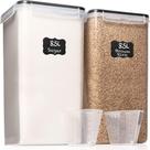 Recipientes de armazenamento de alimentos WHITE FEATHER SUPPLIES 8,5 L x 2 Recipientes de armazenamento de alimentos WHITE FEATHER SUPPLIES 8,5 L x 2