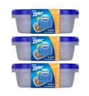 Recipientes de armazenamento de alimentos Ziploc Meal Prep 1,5 L 2 unidades x3