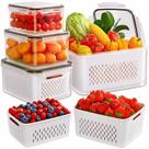 Recipientes de armazenamento de frutas Winproper 4 em 1, pacote com 5 tampas