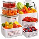 Recipientes de armazenamento de frutas Winproper, 6 unidades para geladeira com escorredor