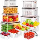 Recipientes de armazenamento de frutas Winproper, pacote com 8 unidades para geladeira com tampas
