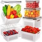Recipientes de armazenamento de frutas Winproper Refrigerador com escorredor removível