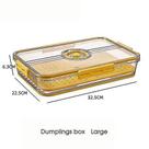 Recipientes de armazenamento doméstico 1pc amarelo 2l caixa de armazenamento nova geladeira transparente ovo vegetal alimentos