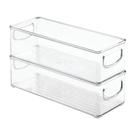 Recipientes de armazenamento doméstico 2pcs caixas organizadoras de geladeira organizadores de geladeira empilháveis despensa