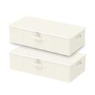 Recipientes de armazenamento embaixo da cama GUOHNHE XSNY20BES-2, pacote com 2 unidades, bege Recipientes de armazenamento embaixo da cama GUOHNHE XSNY20BES-2, pacote com 2 unidades, bege