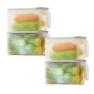 Recipientes de armazenamento MineDecor Square com tampas de 4,5 L (pacote com 4) Recipientes de armazenamento MineDecor Square com tampas de 4,5 L (pacote com 4)