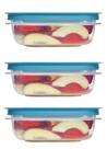 Recipientes de armazenamento Rubbermaid Flex & Seal Conjunto de 3 xícaras e 3 peças