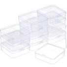 Recipientes de armazenamento SATINIOR Clear Plastic, pacote com 12, 7,4 x 7,4 x 2,5 cm
