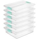 Recipientes de armazenamento Sterilite Clip Box, pacote com 6 unidades, grande