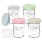 Recipientes de aveia para noite em potes de vidro Xyptorix 473ml, pacote com 4 frascos de vidro Recipientes de aveia para noite em potes de vidro Xyptorix 473ml, pacote com 4 frascos de vidro