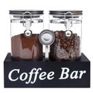 Recipientes de café de vidro WYTAOHZL 2PCS 1600mL com prateleira e colher