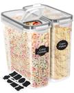 Recipientes de cereais Utopia Kitchen 4L (pacote com 2) de plástico transparente