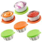 Recipientes de molho para salada Qukaka 50mL em aço inoxidável x6
