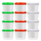 Recipientes de plástico EONJOE 946 ml com tampas, pacote reutilizável de 12