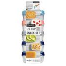 Recipientes de plástico Fit & Fresh de 120 ml com tampas, 5 unidades, à prova de vazamentos