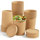 Recipientes de sopa de papel JOLLY CHEF 950ml com tampas ventiladas, pacote com 25 Recipientes de sopa de papel JOLLY CHEF 950ml com tampas ventiladas, pacote com 25