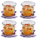 Recipientes de sopa de vidro R.repad yay 710 ml com tampas (pacote com 4)