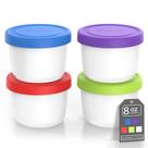 Recipientes de sorvete BALCI 240 mL com tampas de silicone (conjunto de 4)