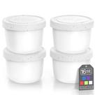 Recipientes de sorvete BALCI 473 ml com tampas de silicone (conjunto de 4)