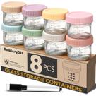 Recipientes de vidro para armazenamento de alimentos para bebês RowinSydd 120ml, pacote com 8