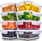 Recipientes de vidro para preparação de refeições PrepNaturals 1L (pacote com 8)