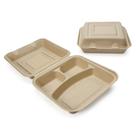 Recipientes descartáveis para alimentos Earth's Natural 9x9 3-Comp 200pk