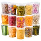 Recipientes para alimentos AOZITA 40 conjuntos de delicatessen de plástico de 950 ml com tampas