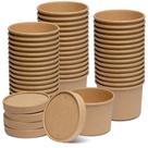 Recipientes para alimentos, embalagem confortável, papel Kraft, 350 ml, 25 unidades