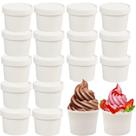 Recipientes para alimentos: papel CEZOOWYEX de 240 ml com tampas, pacote com 75