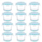 Recipientes para armazenamento de alimentos binsakao, kit com 12 potes herméticos de 150 ml