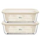 Recipientes para armazenamento de alimentos Urban Green 2x1,5 L herméticos de vidro